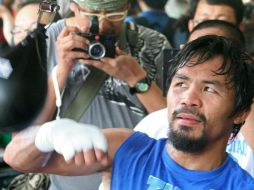 Manny Pacquiao dijo que no necesariamente buscará el nocaut, y se atendrá a un plan de pelea. ARCHIVO /