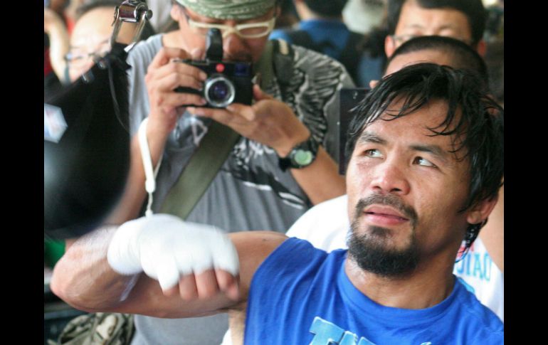 Manny Pacquiao dijo que no necesariamente buscará el nocaut, y se atendrá a un plan de pelea. ARCHIVO /