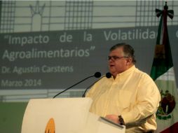 Agustín Carstens expone que en julio de 2010 los productos agroalimentarios sufrieron la mayor caída de los últimos años.  /