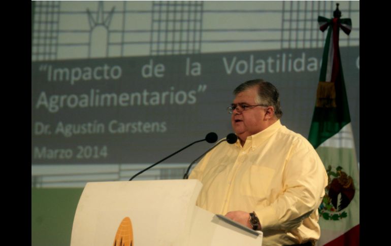 Agustín Carstens expone que en julio de 2010 los productos agroalimentarios sufrieron la mayor caída de los últimos años.  /