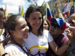 Sobre la destitución de María Corina Machado, Henrique Capriles asegura que sistema de administración de justicia venezolano no sirve. AFP /