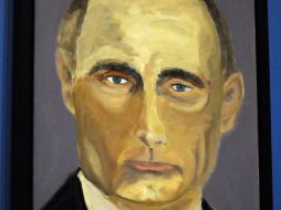 Este es el retrato que el ex presidente George W. Bush hizo del mandatario ruso, Vladimir Putin. AP /