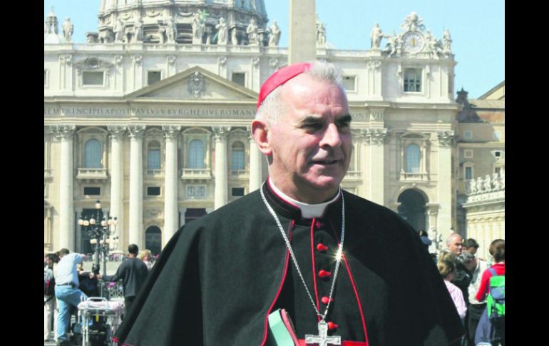 Keith O’Brien, en una de sus últimas apariciones públicas, tras la renuncia de Benedicto XVI a principios de 2013. AFP /