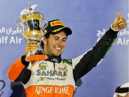 El tapatío tuvo una gran carrera con su nueva escudería, Force India. AFP /