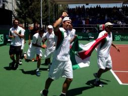 México consigue el tercer punto en la serie y asegura su boleto para disputar, la final por el ascenso al Grupo I de la Zona Americana. ESPECIAL /