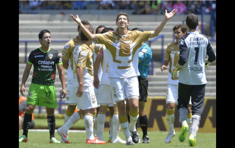 Los de la UNAM ganaron a Chiapas y el técnico visitante salió bastante molesto. AP /