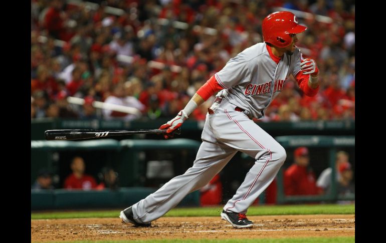 Billy Hamilton aportó tres hits y sus primeros dos robos de base. AP /