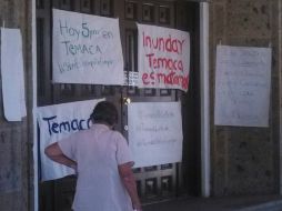 Opositores a la Presa El Zapotillo acudieron a Casa Jalisco a manifestarse.  /