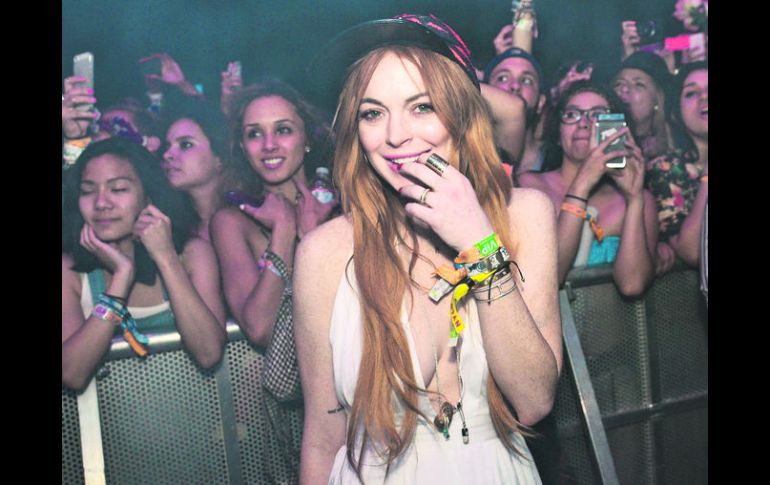 Lindsay Lohan. La cantante vistió muy urbano para la ocasión. AP /