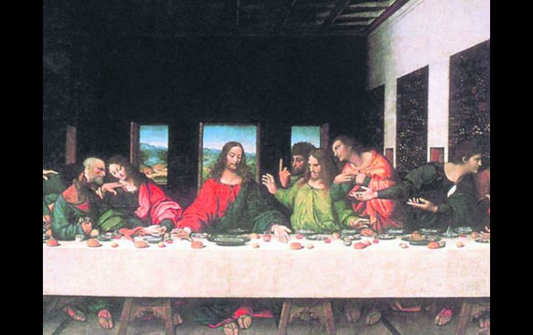 La última cena, realizada en 1495, por Leonardo da Vinci (1452-1519). ESPECIAL /