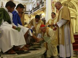 Este Jueves Santo se llevó a cabo la misa de 'Lavatorio de pies'.  /