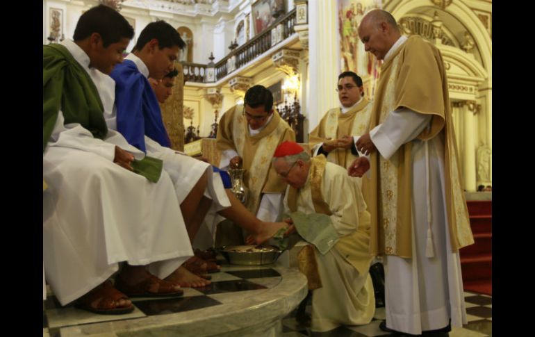 Este Jueves Santo se llevó a cabo la misa de 'Lavatorio de pies'.  /