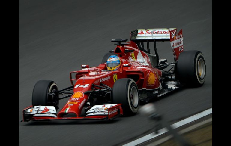 El F14 T respondió bien esta tarde a Fernando Alonso, que no ha obtenido ningún podio en la temporada. AFP /