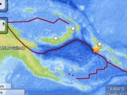 El epicentro del sismo se localizó a 10 kilómetros de profundidad, a 75 kilómetros al suroeste de Panguna. Foto: @chematierra. ESPECIAL /