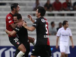 Rodrigo Millar celebra su anotación que pone al Atlas, momentáneamente, dentro de los ocho elegidos que asistan a la Liguilla.  /