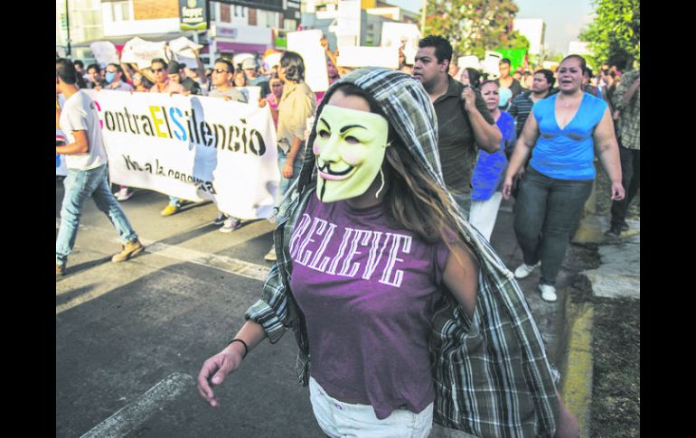 Alzan la voz.  La llamada #MarchaContraelSilencio tuvo eco entre los jóvenes. En Guadalajara se reunirán el sábado.  /