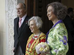 Elena Poniatowska estuvo acompañada por los reyes de España. EFE /