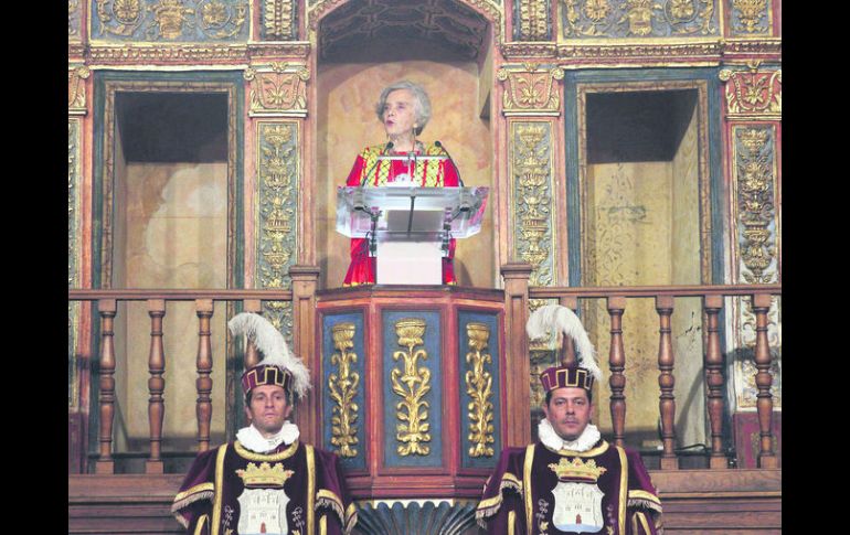 LA VOZ DE LOS POBRES. Poniatowska conmovió ayer con su discurso del Premio Cervantes, dedicado a los desfavorecidos. AFP /