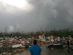 Vista de los daños ocasionado por uno de los tornados en Arkansas. AP /