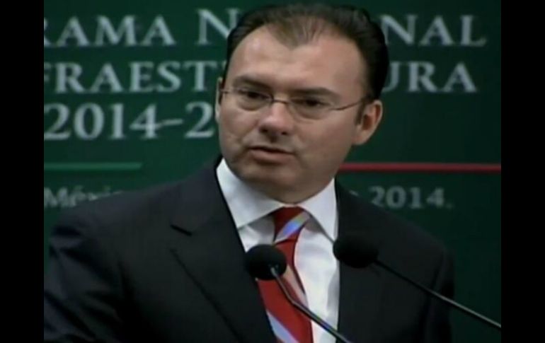 Luis Videgaray participa en la presentación del Programa Nacional de Infraestructura. TOMADA DE @gobrep  /