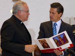 El Presidente se reunió con 100 obispos en la sede de la Conferencia del Episcopado Mexicano en Cuautitlán Izcalli. SUN /