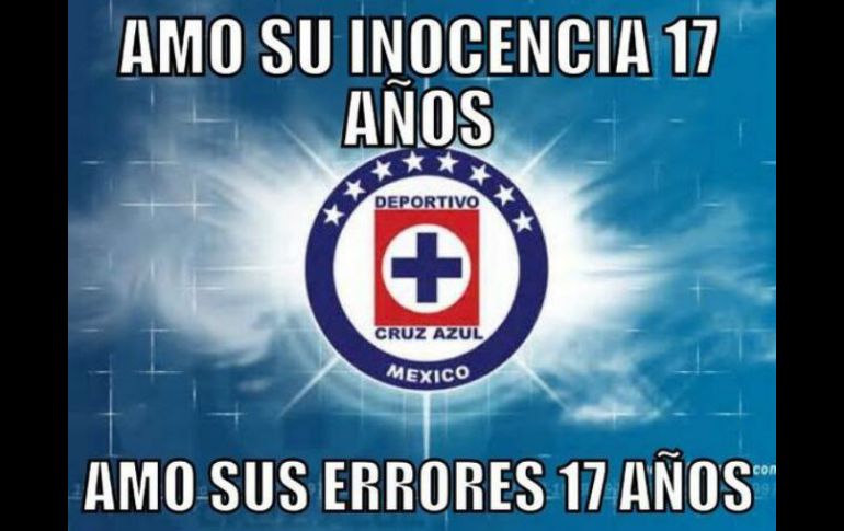 Imagen de uno de los memes en alusión a la derrota del Cruz Azul. ESPECIAL /