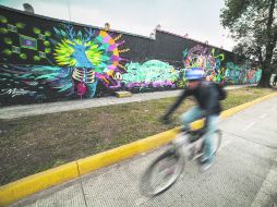 Avenida Washington. Mural plasmado por grafiteros en una de las bardas ubicada justo sobre esta arteria de la ciudad.  /