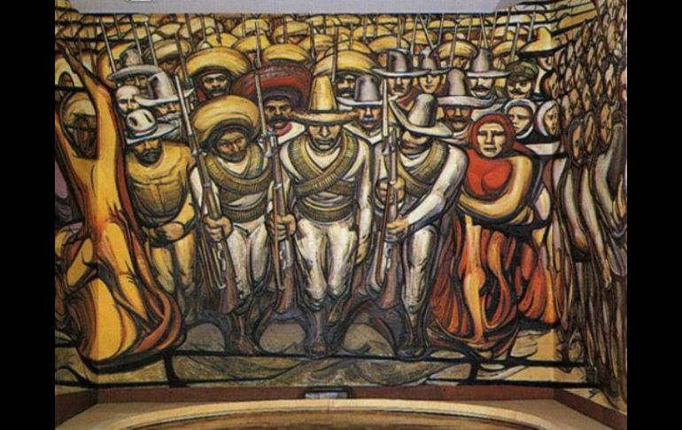 El famoso mural 'La Revolución mexicana' de David Alfaro Siqueiros será una de las piezas en la subasta. ARCHIVO /