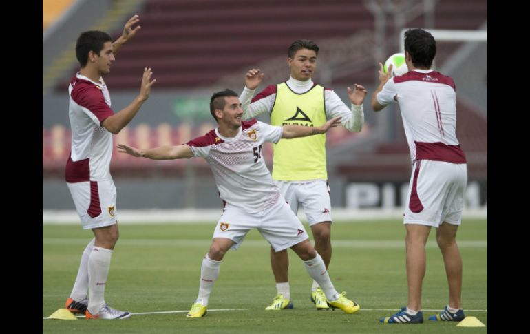 Estudiantes Tecos durante el entrenamiento en el Estadio 3 de Marzo, previo al partido ante Leones Negros. MEXSPORT /