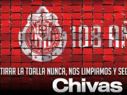 En el cumpleaños del equipo, esta imagen ha sido compartida ya por miles de personas. Twitter: @Chivas. ESPECIAL /