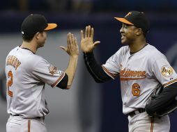 Jugadores de Baltimore festejan su triunfo. AP /