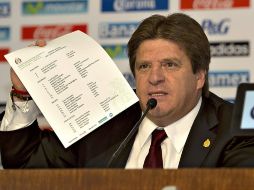 El técnico Miguel Herrera dio a conocer los seleccionados. MEXSPORT /