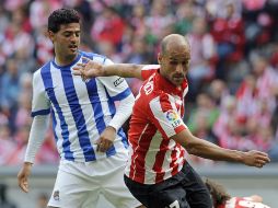 Los de San Sebastián ahora ponen en peligro la sexta plaza, que pelearán con Villarreal. EFE /