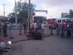 Autoridades logran capturar a uno de los toros a una cuadra del Rastro, tuvo que ser ser sacrificado.  /