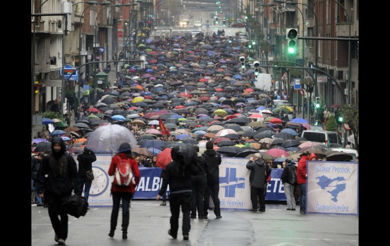 Manifestación pro ETA ocurrida en 2013. Ibil tiene su origen en la parte 'dura' de la organización que en 2011 renunció a la violencia. ARCHIVO /