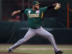 Andrés Meza encamina a los Pericos a su primer triunfo de la serie ante Tigres de Quintana Roo. MEXSPORT /