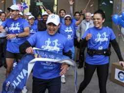 Cordero Arroyo cierra su campaña con una carrera hacia la sede nacional del PAN. SUN /