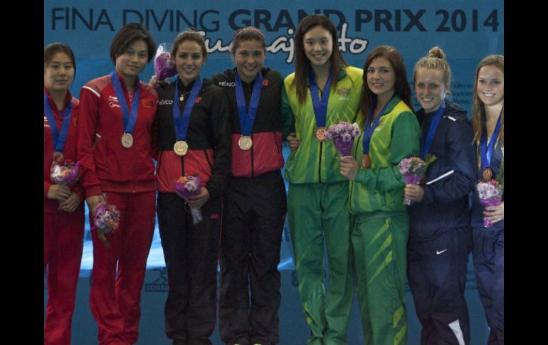 Paola Espinosa y Dolores Hernández quedaron en primer lugar, seguidas del equipo chino y las australianas. MEXSPORT /