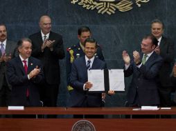 El Presidente Peña Nieto promulga las reformas a las Leyes de Ciencia y Tecnología. NTX /