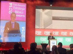 Pedro Joaquín Coldwell, durante su participación en el Foro Banorte Estrategia México. Foto: ‏@tAyalag. ESPECIAL /