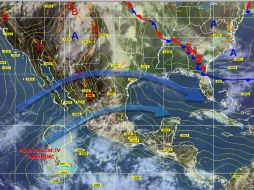 Amanda se encuentra aproximadamente a mil 50 kilómetros al suroeste de Manzanillo, Colima. TOMADA DE smn.cna.gob.mx  /