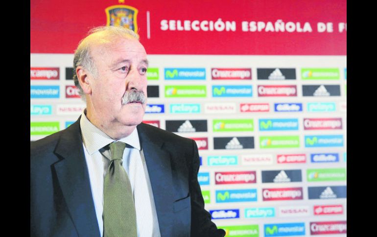 El “Bigotón” Don Vicente del Bosque llamó al juvenil atacante del Barcelona, quien no está en la prelista mundialista de 30 jugadores. EFE /