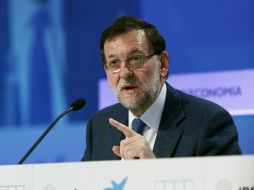 El presidente del gobierno de España, durante su intervención en la XXX Reunión del Círculo de Economía de Sitges. EFE /