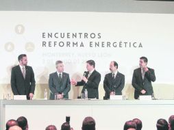 Políticos y representantes del sector privado estuvieron presentes en Monterrey para hablar de la reforma energética. NTX /