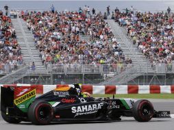 El tapatío Sergio Pérez, de Force India, está fuera de la clasificación. AP /