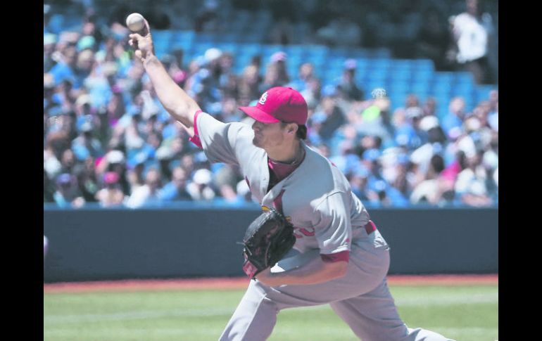 Shelby Miller maniató los bats de los Azulejos y le dio a Cardenales su tercer victoria en los últimos 11 juegos. AFP /