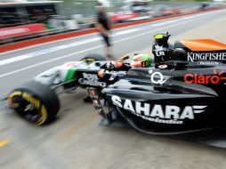 Pérez declaró durante la carrera que ''no tenía frenos''. AFP /