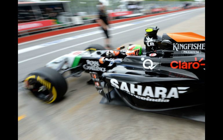 Pérez declaró durante la carrera que ''no tenía frenos''. AFP /