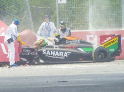 A una vuelta del final, Sergio quedó fuera de los puntos cuando marchaba en el cuarto puesto. AFP /