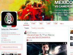 El Tri tiene más de un millón de seguidores en esta red social. Twitter: @MiSeleccionMX. ESPECIAL /